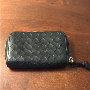 Bottega Veneta Black Intrecciato Card Case